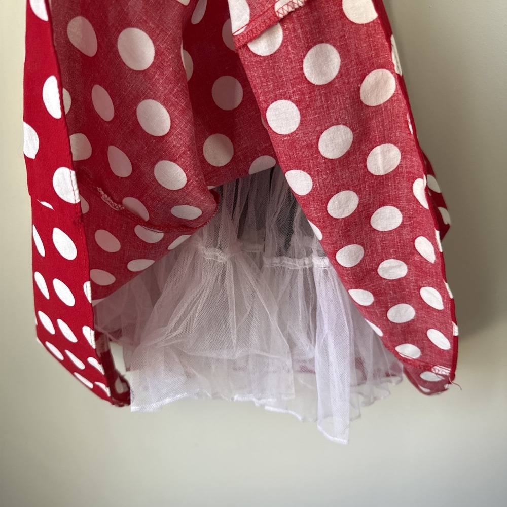 Vintage Steppin Out Rockabilly Dress Red Polka Dot Halter Sundress Size 3 USA - Picture 4 of 10